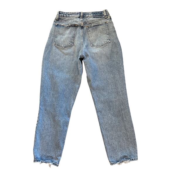 Abercrombie & Fitch Jeans Womens 6 Blue Acid Wash The Mom High Rise Curve Love - Picture 2 of 10